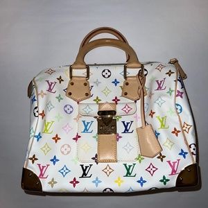 LIMITED EDITION LV Murakami White Speedy 30